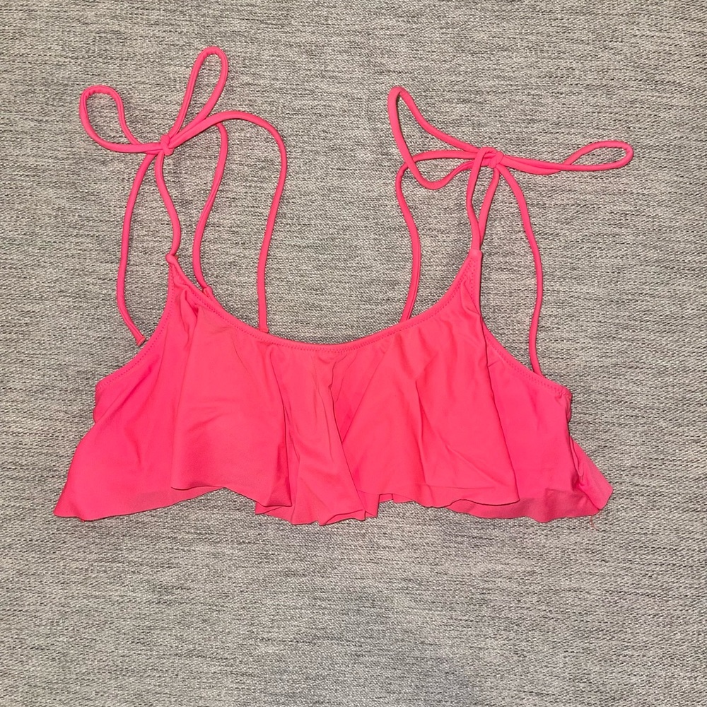 Victoria’s Secret PINK Ruffle Bikini Top, Size Small